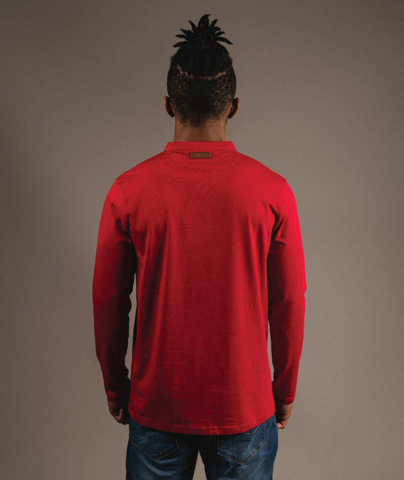 Supima Henley - Supreme Red - S O V E R II N