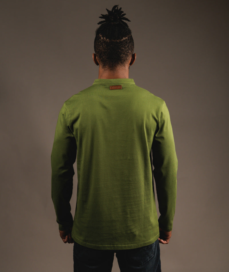 Supima Henley - Olive Green - S O V E R II N