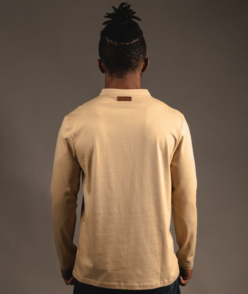 Supima Henley - Beige - S O V E R II N