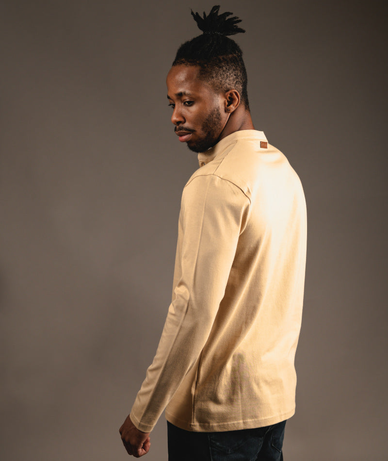 Supima Henley - Beige - S O V E R II N