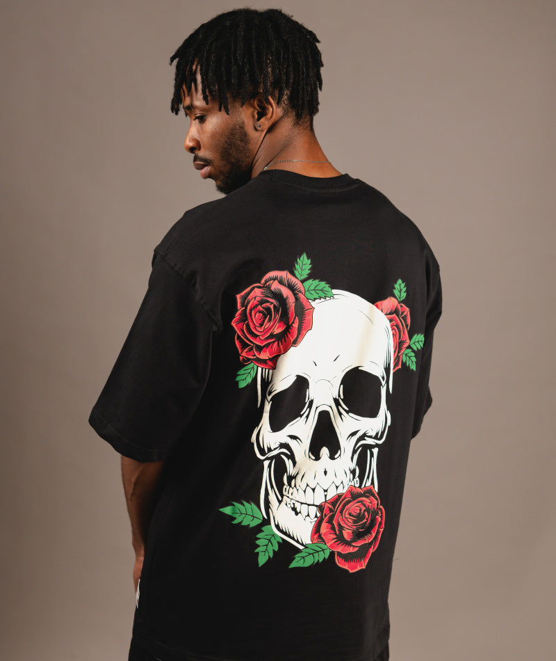 BLACK BEAUTY - SKULL WITH ROSES - S O V E R II N