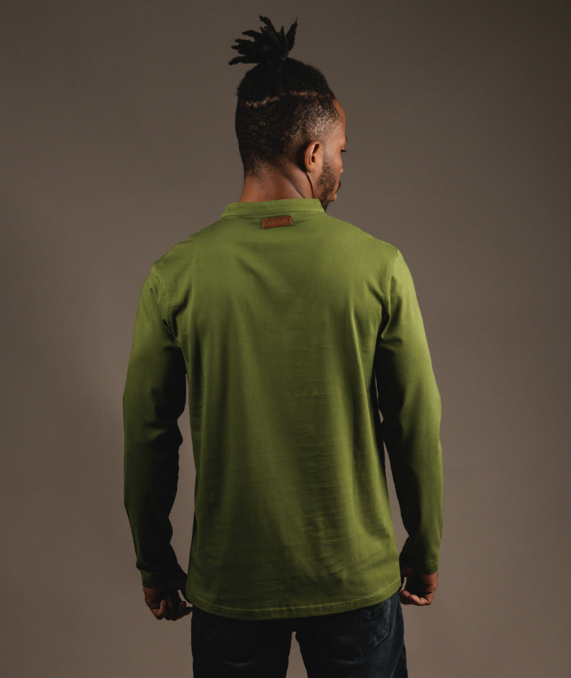 Supima Henley - Olive Green - S O V E R II N