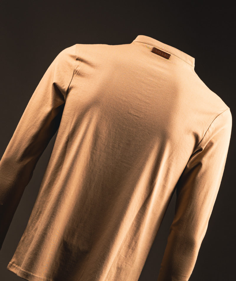 Supima Henley - Beige - S O V E R II N