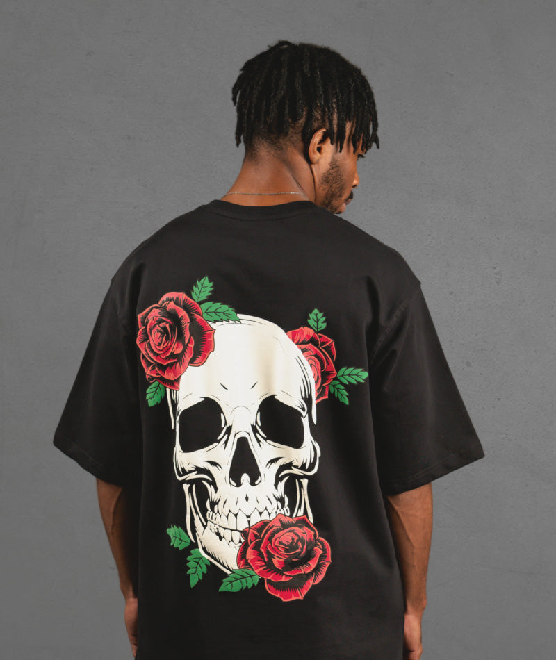 BLACK BEAUTY - SKULL WITH ROSES - S O V E R II N